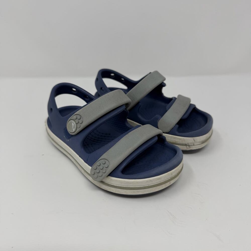 Crocs Navy & Gray Sandals C7 Kids